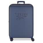 Reebok Franklin Valise Cabine, Set valises, fabriquée en ABS, Un matériau résistant et léger, Fermeture TSA, Quatre Roues Doubles à Rotation multidirectionnelle, par Joumma Bags, Bleu, Valise Moyenne