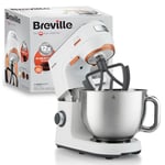 Breville HeatSoft Electric Stand Mixer, 1000W, Softens Butter for Better Results, 10 Speeds, 5.2L Stainless Steel Bowl, Includes Whisk, Beaters And Dough Hooks [VFM027]