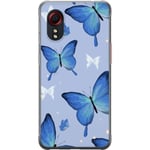 Kännykkäkuori Samsung Galaxy Xcover 5-laitteelle, jossa on Sinisiä perhosia kuvio