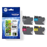 Brother LC-422XLVAL-INK CARTRIDGES MFC-J5340DW, MFC-J5345DW, MFC-J5740DW, MFC-J6540DW, MFC-J6940DW (4 Units), Couleur Noire, Cyan, Magenta et Jaune