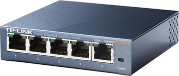 TP-LINK, netværksswitch, 5-ports 10/100/1000Mbps, RJ45, metalkabinet,