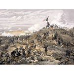 Simpson Crimean War French Attack Malakoff 1855 Illustration Premium Wall Art Canvas Print 18X24 Inch