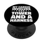 Tower Climber Technician Poteau monteur de ligne PopSockets PopGrip Adhésif