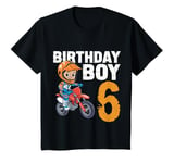 Youth Funny 6 Year Old Birthday Boy Motocross 6th Birthday T-Shirt