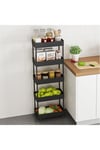 5 Tiers Shelf Trolley Cart Storage Rack for Kitchen Bathroom