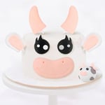 Topper Cake Vache, Topper de Cupcake de Ferme, Décoration de gâteau d'anniversaire de Ferme, Vache Decoration Gateau pour Baby Shower Fête d'anniversaire Deco Gateau