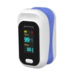 Wancooy Pulse_Oxymeter Fingertip Blood Oxygen Index Detector,Oxygen Index Monitor with Alarm,Read in 8s,SpO2 & PR & Pulse Wave,Auto-Sleep Function,OLED Display for Adults,Kids-nsh Approved (Blue C)