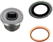 Restagraf - Bouchon de Vidange avec Joint Assemblé - Compatible Certains Véhicules Alpine Dacia Fiat Ford Mercedes Nissan Renault Škoda Smart Volvo Opel - Réf. 221459 - M16-1,5 x 12 mm