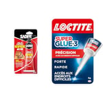 Sader Colle Contact Néoprène Gel – Colle Extra Forte Tous Matériaux – Prise Immédiate & Loctite Super Glue-3 | Précision – Colle forte pour réparations précises – Colle liquide