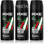 3 x Axe LYNX  Deodorant Body Spray 150ml - Africa