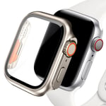 Byt till Ultra för Apple Watch Case Series 8 7 45mm 41mm Skärmskydd Cover Glass+ Case för iWatch 4 5 6 SE 44mm 40mm Bumper Original Titanium Series SE654 44MM