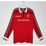 Retro Legend 98-99 Manchester United tröja långärmad Beckham NO.7 Giggs NO.11 Giggs NO.11 M