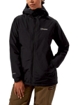 Berghaus Women's Deluge 3.0 Insulated Waterproof Jacket, Jet Black