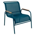 Fauteuil lounge Coolside en acier coloris Bleu Acapulco L.87 x H.86 cm