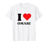 I Love Omari I Heart Omari Name Y2k Valentines Day T-Shirt