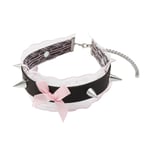 Y2K Smycken Spets Sexigt Halsband för Kvinnor Mode Goth Punk Charm Stud Halsband 90-talet Estetisk Cosplay Party Chokers Black pink