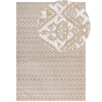 Tapis Beige en Jute 160 x 230 cm à Motif Géométrique Poil Ras pour Salon Atima