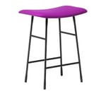 Living Divani - Hinge Stool 65, Black, Leather Cat. 36 Caresse 807 - Baarituolit & baarijakkarat - Francesco Rota