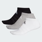 New Adidas Sports 3-Stripes Cushioned Low No Show Socks 3 Pairs Mens L UK 8-10