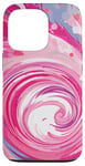 iPhone 13 Pro Swirl Pink Color Illustration Pattern Abstract Art Case