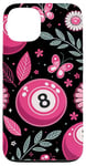 iPhone 13 Retro Pink Lucky Disco 8 Ball For Women Case