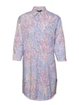 Lrl 3/4 Sl. His Sleepshirt D3 Multipaisley Blue Lauren Ralph Lauren Homewear