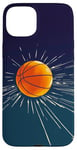 Coque pour iPhone 15 Plus Ballon de basket de sport en couleur classique