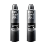 Dove Men + Care Antiperspirant Deodorant Invisible Dry 48H Men 250ml x 2