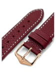 Klockarmband Hirsch Bologna 18mm Medium Vinröd-Rosé