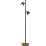 Golvlampa aneta lighting - Bow 3 arm, svart sockel gu10 br järngrå trä metall