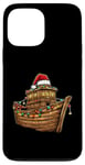 Coque pour iPhone 13 Pro Max Chapeau de Noël Arche de Noé