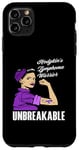 Coque pour iPhone 11 Pro Max Ruban violet incassable pour sensibilisation au lymphome de Hodgkin