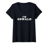 Womens I'm Oswald, My Name Is Oswald, I am Oswald, Personalized V-Neck T-Shirt