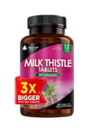 Milk Thistle Tablets - 80% Silymarin High Strength - Value Pack 365 Tablets One A Day Milk Thistle Supplements - Vegan, GMO-Free, Gluten-Free, Made in