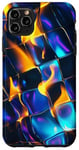 Coque pour iPhone 11 Pro Max Art abstrait psychédélique bleu électrique futuriste