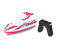 Revell Control 24142 Remote Control Boat Spring Tide "Pink" With MHz Control, 2 Powerful Electric Motors, Propellers Start Only In Water, 2 Channel, 23.5cm in length