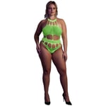 Ouch! Glow in The Dark Neongrön Body Plus-Size - Grön - Plus size