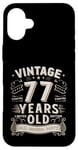 Coque pour iPhone 16 Plus Vintage Legend 77 Years Old Limited Edition Men Women Bday