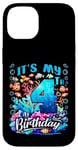 Coque pour iPhone 14 C'est mon quatrième anniversaire, mon garçon Sea Fish Ocean Animals Aquarium