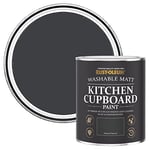 Rust-Oleum Black Kitchen Cupboard Paint in Matt Finish - Natural Charcoal (BLACK) 750ml