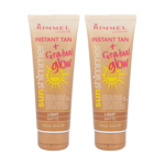 Rimmel Instant Tan Sun Shimmer Instant Tan & Gradual Glow - Light Matte 125ml x2