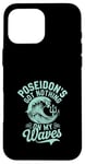 Coque pour iPhone 16 Pro Max Poseidon Dieu de la mer Océan Trident et vagues Illustration