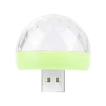 USB Mini Disco Light, Halloween DJ Disco Stage Lights, Multi Colors LED Car Atmosphere Light, Magic Strobe Light, for Home Decoration,Green,Android plug