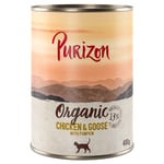 10 + 2 på köpet! Purizon Adult 12 x 200 g / 400 g - Ekologisk Kyckling och ekologisk gås med ekologisk pumpa (12 x 400 g)