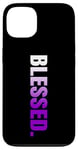 iPhone 13 Purple Blessed. Vertical Purple Color Graphic Case