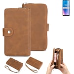 Wallet + Protective case for OnePlus Nord CE 2 5G cover brown