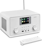 P85027 Radio Internet (Dab Plus, Radio FM, Spotify Connect, WLAN, Bluetooth, Streaming, égaliseur, écran Couleur, USB, AUX, réveil, Fonction Snooze, Sleep Timer) Blanc