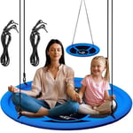 KESSER® Balançoire nid d'oiseau Balançoire Disque Balançoire Suspendue Balançoire nid d’Oiseau Balançoire réglable Balançoire de Jardin Balançoire pour Enfants Balançoire Bleu, 60 cm