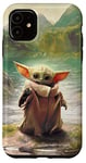 Coque pour iPhone 11 Entraînement Star Wars Grogu à l'utilisation de la Force Jedi