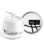 Venalisa Gel Construction Ongle UV, Complet Builder Gels et Résines pour Faux Ongles Formes, Convient aux Débutants, 50g (natur blanc laiteux)